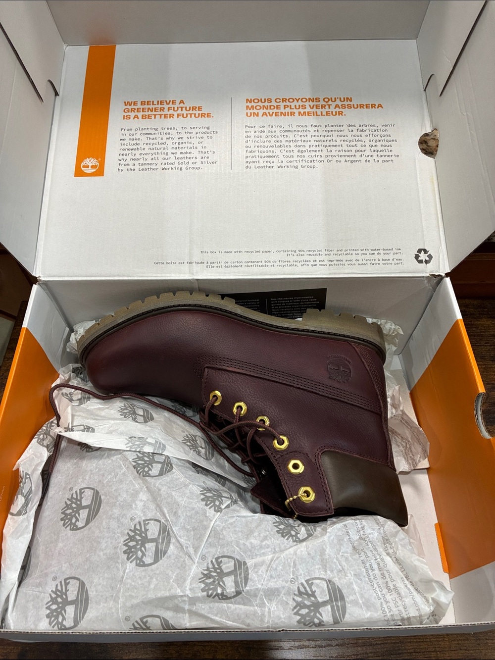 Timberland Leather 6 inch Premium Waterproof Boot Leather Lace-Up 9.5 woman’s